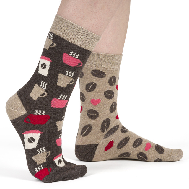 Set de 5x SOXO coloridos calcetines de mujer con pizza