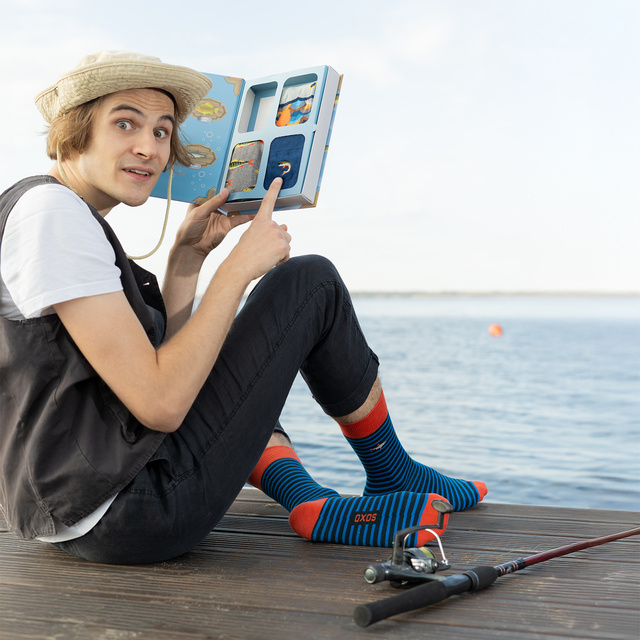 Calcetines Coloridos para Hombre SOXO Atlas de Pesca - 4 Pares