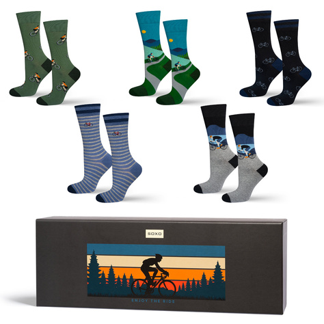 Calcetines de colores para hombre SOXO cycling - 5 pares 