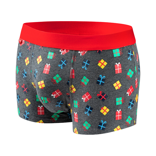 Conjunto de 4 calzoncillos tipo bóxer de Navidad para hombre para Navidad, la idea de regalo perfecta