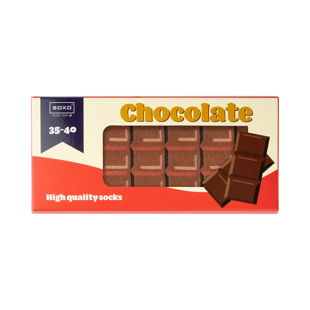 Calcetines de mujer SOXO, una barra de chocolate