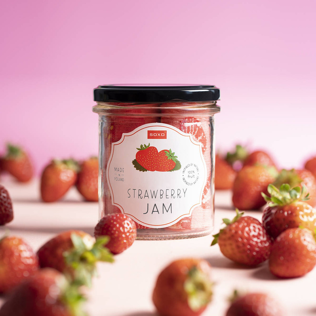 Calcetines de mujer SOXO GOOD STUFF strawberry jam un frasco