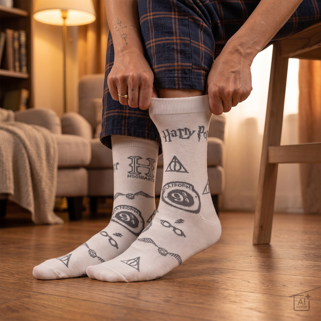 Calcetines de Harry Potter en una caja