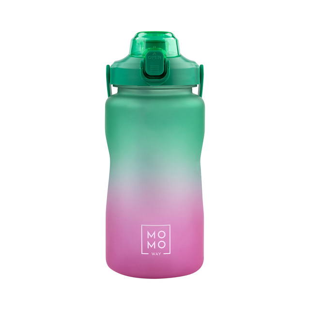 Botella de agua 1,5L verde-rosa | BPA free