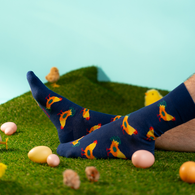 Calcetines SOXO de hombre con huevo y gallo en un paquete - 2 pares