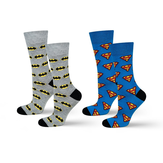 Juego de 2 calcetines SOXO GOOD STUFF Batman Superman DC Comics