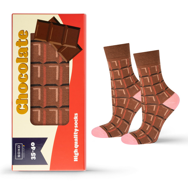 Calcetines de mujer SOXO, una barra de chocolate