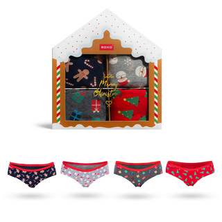 4x bragas de mujer SOXO calzoncillos navideños para Navidad, un regalo perfecto para ella