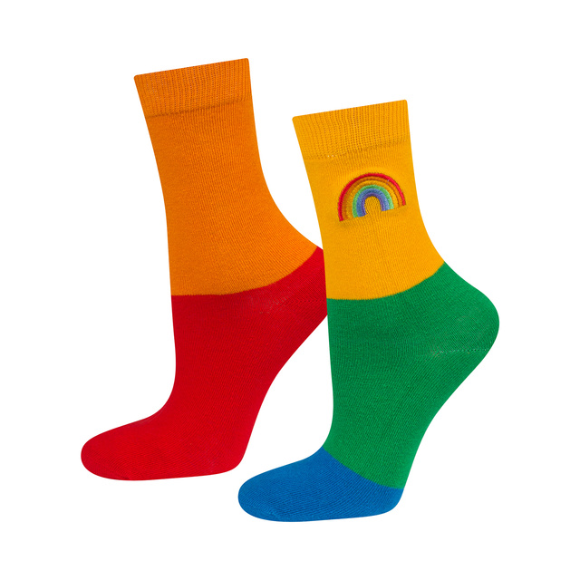 Calcetines de mujer | Calcetines de hombre SOXO | Arco iris en una caja | Idea de regalo divertida | Unisex