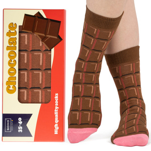 Conjunto de calcetines de mujer SOXO barra de chocolate y botella de agua caliente navideña pingüino | regalo de Navidad