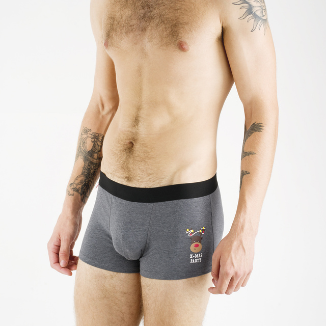 Set de regalo para hombre Soxo | 2 calcetines navideños | 2 calzoncillos bóxer navideños | regalo para Papá Noel | para el | conjunto divertido