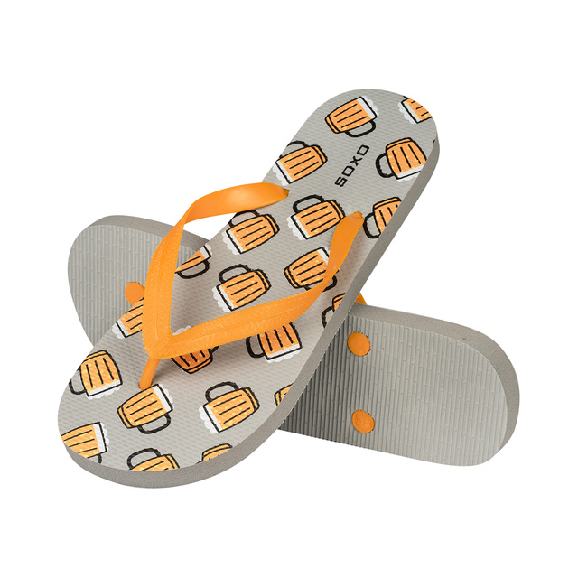 Chanclas de playa para mujer y hombre.SOXO | Cerveza alegre y colorida | Perfecto para unas vacaciones en la playa y una piscina