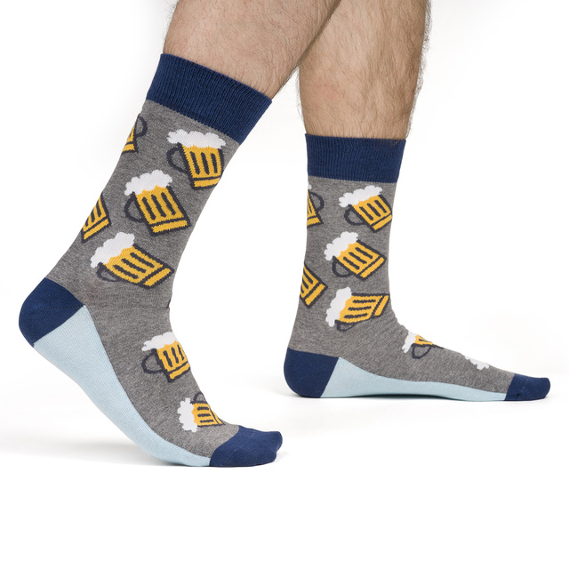 Juego de 4 calcetines de hombre SOXO GOOD STUFF en una caja de pizza