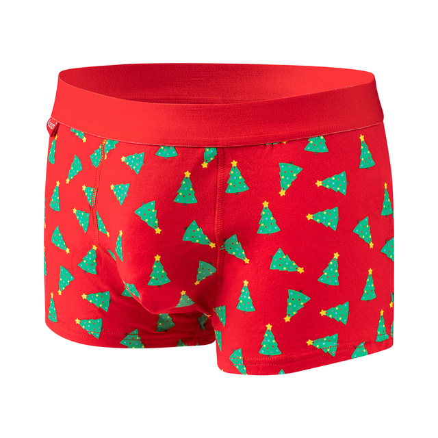 Conjunto de 4 calzoncillos tipo bóxer de Navidad para hombre para Navidad, la idea de regalo perfecta