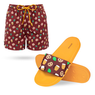 Bañador + chanclas motivo de cerveza