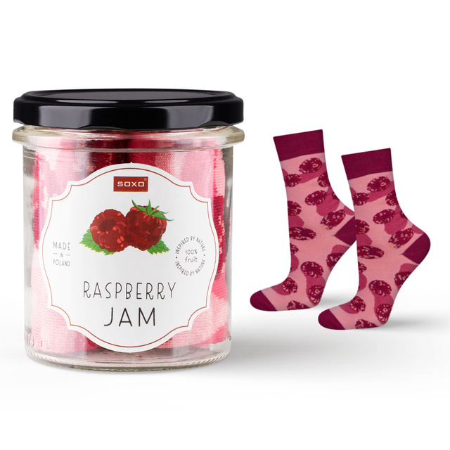 SOXO GOOD STUFF calcetines de mujer raspberry jam un frasco