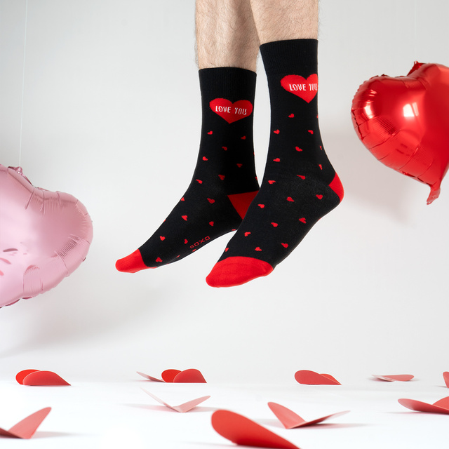Calcetines coloridos para hombres SOXO Corazones - 2 pares