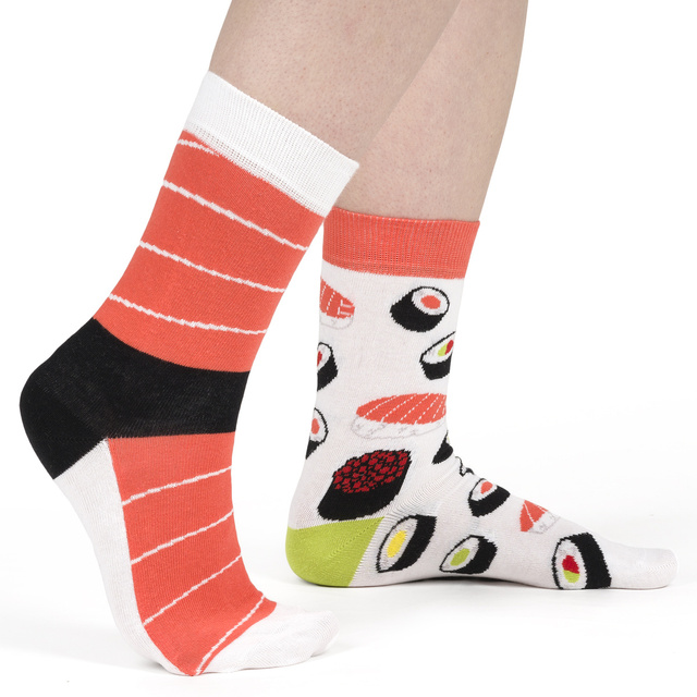 Set de 5x SOXO coloridos calcetines de mujer con pizza