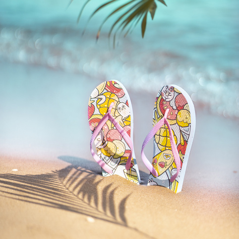 Chanclas de playa para mujer y hombre.SOXO | Fruta alegre y colorida | Perfecto para unas vacaciones en la playa y una piscina