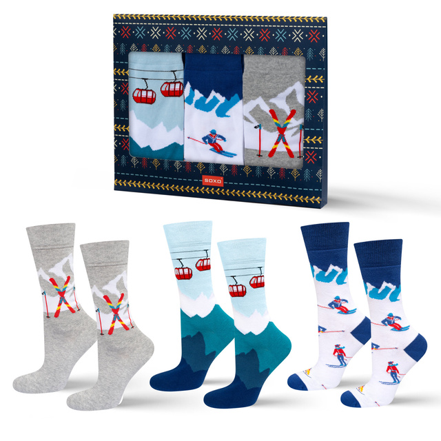 Calcetines Coloridos para Hombres SOXO Deportes de Invierno - 3 Pares