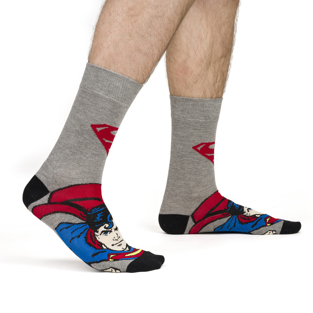 Set de 2 calcetines coloridos SOXO GOOD STUFF para hombre Batman Superman DC Comics