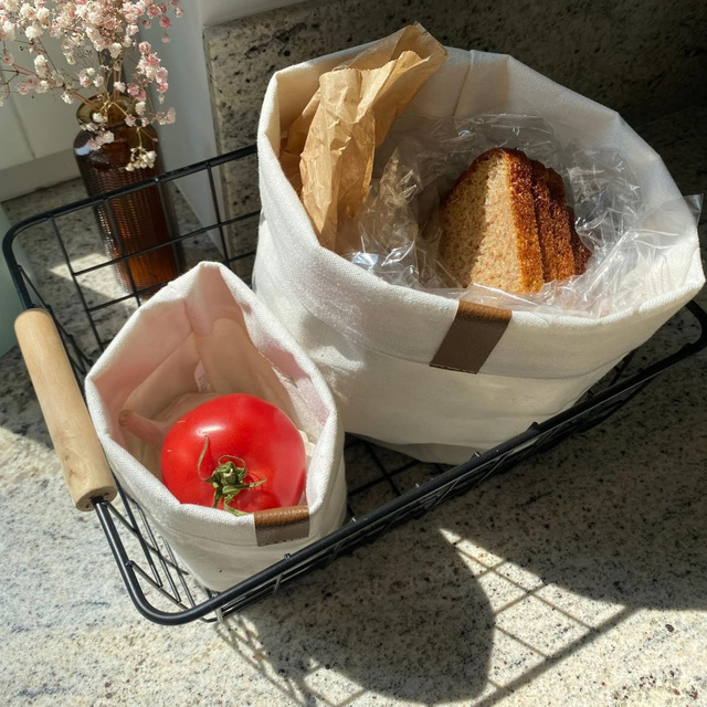 Lote de 3 cestas de baño Momo Way beige 10/13/16 cm