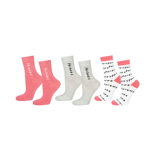 Juego de 3 calcetines de mujer SOXO | calcetines felices | para un fan de la serie Friends | regalo | colores