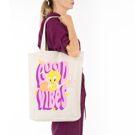 Bolsa de lona de algodón reutilizable SOXO | Good Vibes | Warner Bros