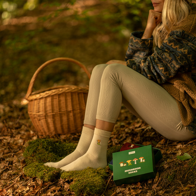 Lote de 4 calcetines de mujer SOXO setas en un paquete edición premium