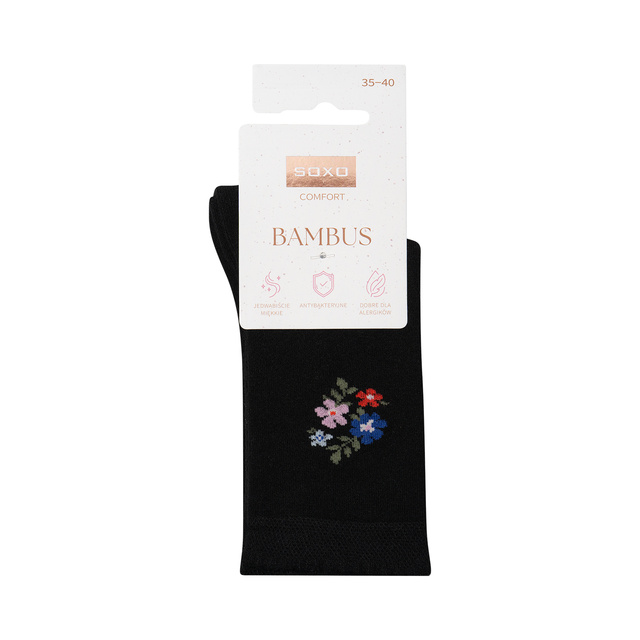 Calcetines de Bambú con Estampado Floral