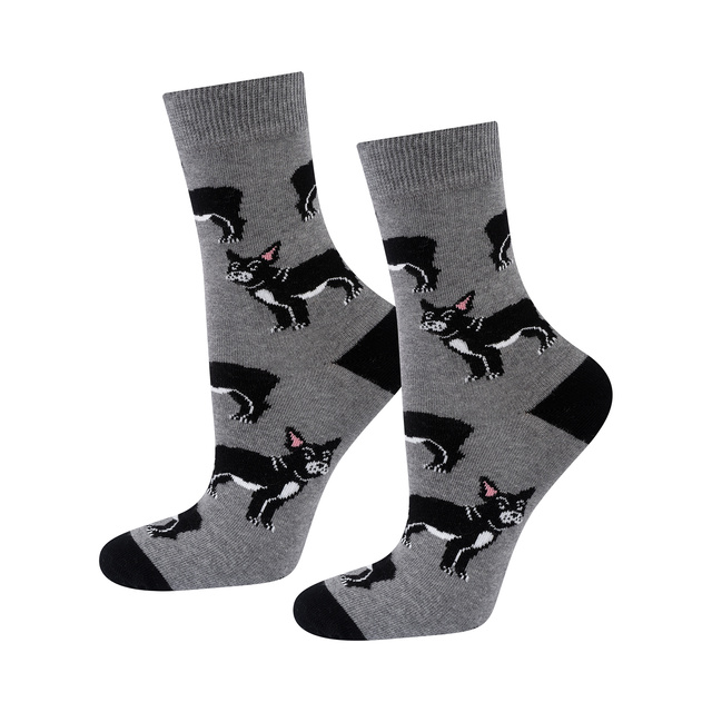 Calcetines de bulldog para hombre SOXO en lata 