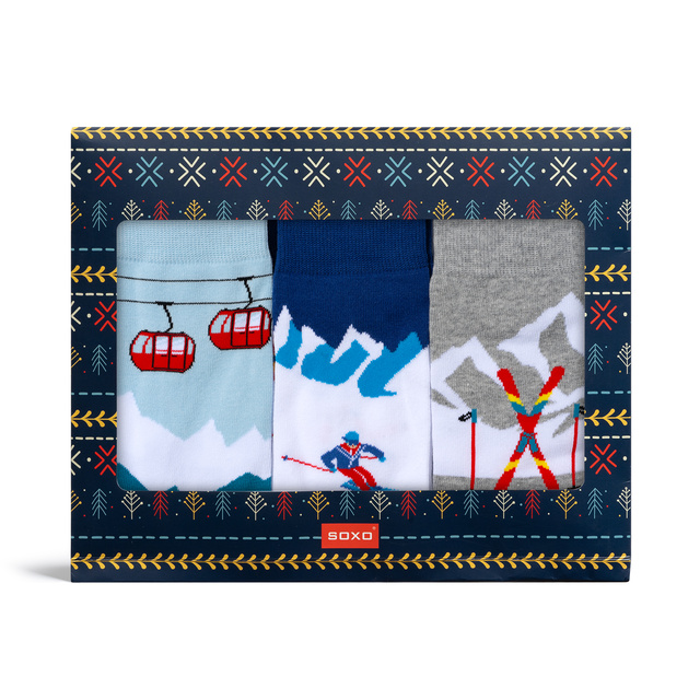 Calcetines Coloridos para Hombres SOXO Deportes de Invierno - 3 Pares