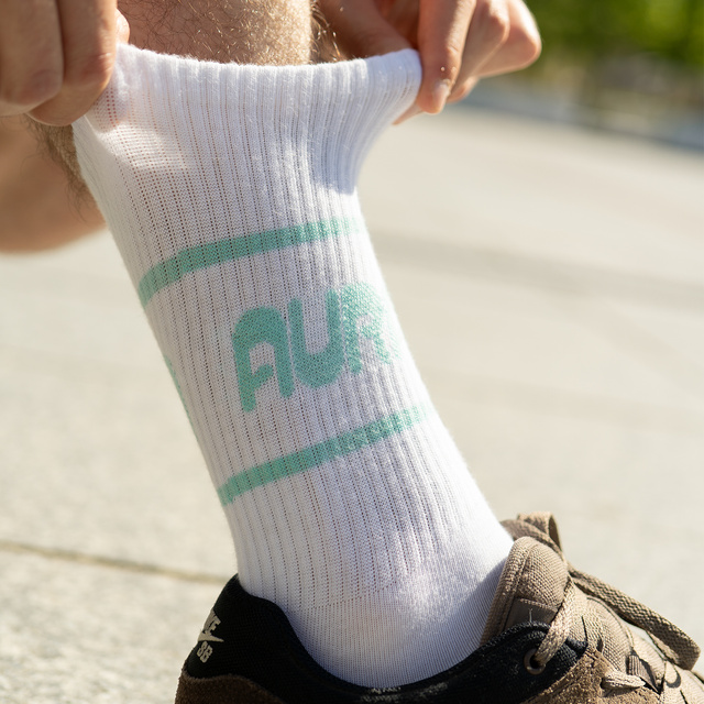 Calcetines largos blancos de hombre AURA