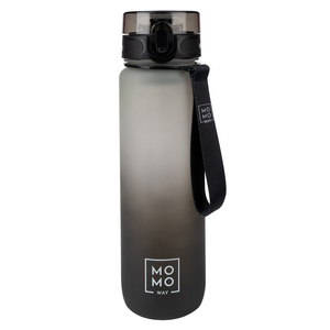 MOMO WAY Botella de agua gris-negro | idea de regalo | BPA free | Tritan