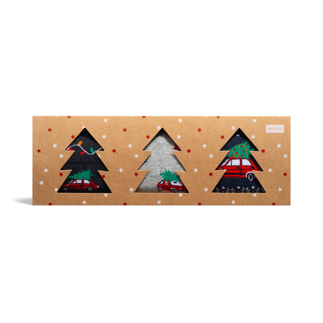 Calcetines navideños para hombre SOXO Pequeño - 3 Pares
