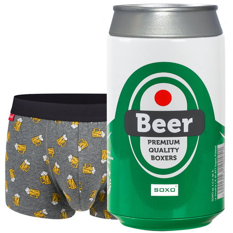 Calzoncillos y calcetines para hombre en una lata de cerveza SOXO | Regalo divertido para un hombre