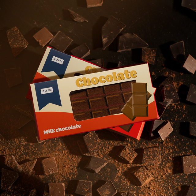 Calcetines de hombre SOXO, una barra de chocolate