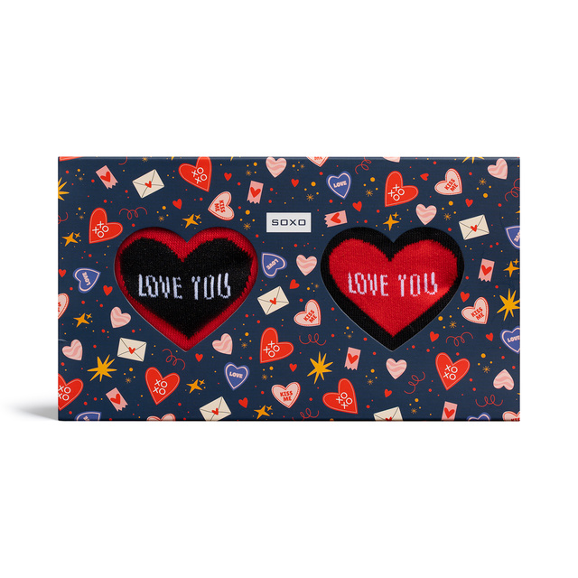Calcetines coloridos para hombres SOXO Corazones - 2 pares