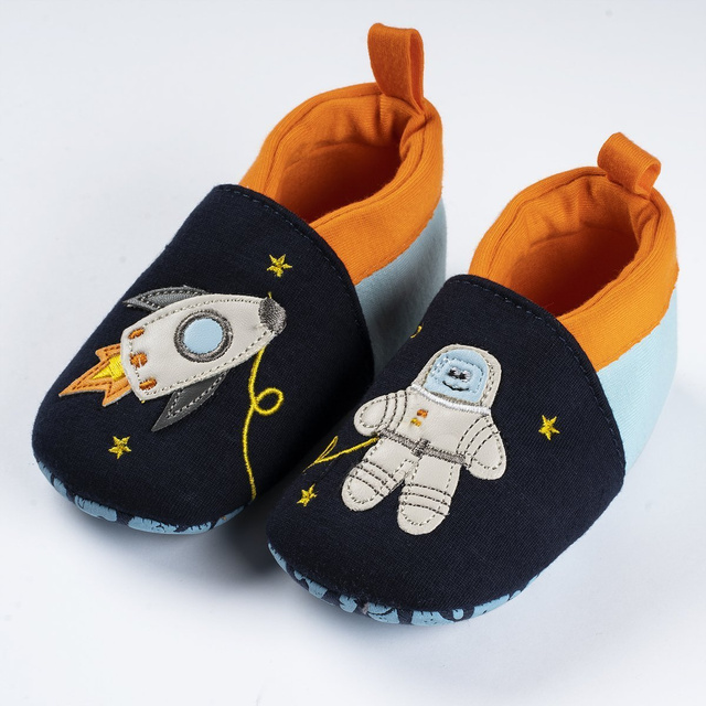 Pantuflas SOXO azul marino con cosmonauta y cohete