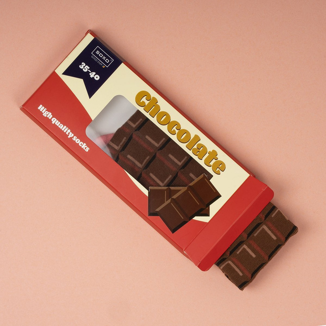 Calcetines de mujer SOXO, una barra de chocolate