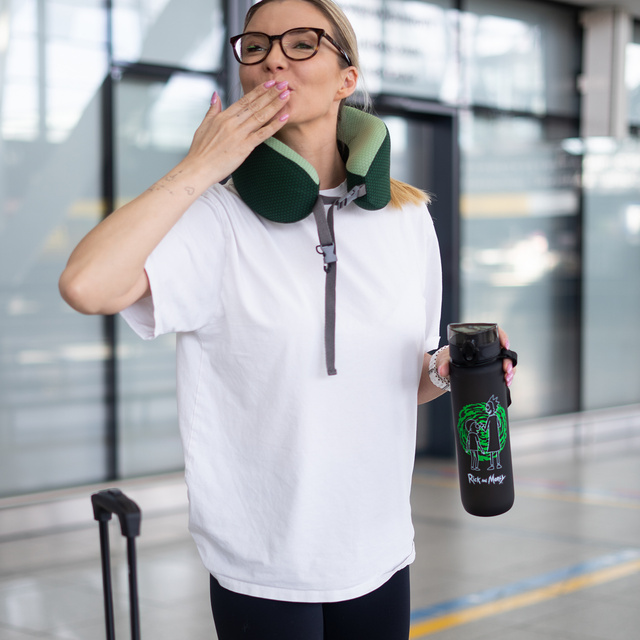 Botella de agua 1L verde | duradera y práctica | BPA free | Tritan