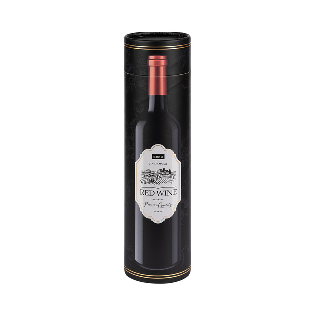 Set de 3 divertidos calcetines SOXO Vino tinto para mujer en tubo de regalo 