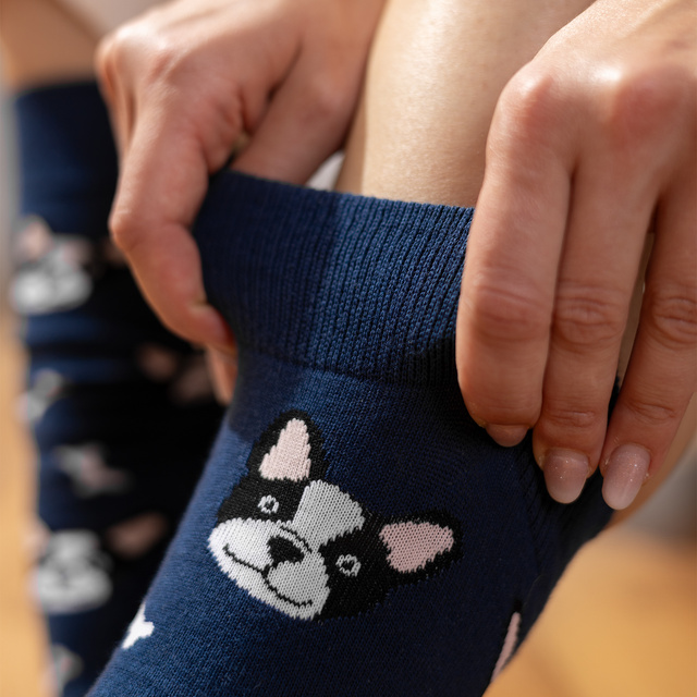 Calcetines de mujer | SOXO de hombre | Perro en caja | Idea de regalo ideal | Unisex