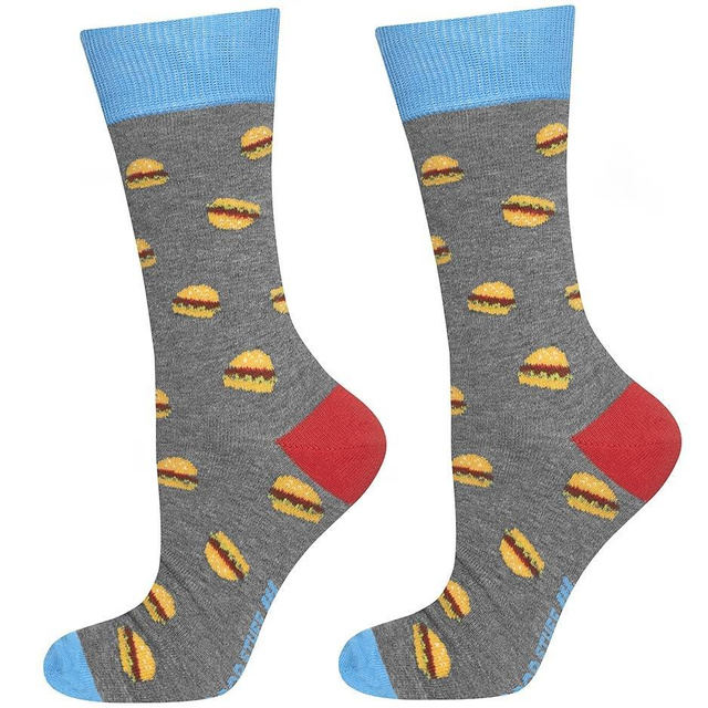 Juego de 4 calcetines de hombre SOXO GOOD STUFF en una caja de pizza