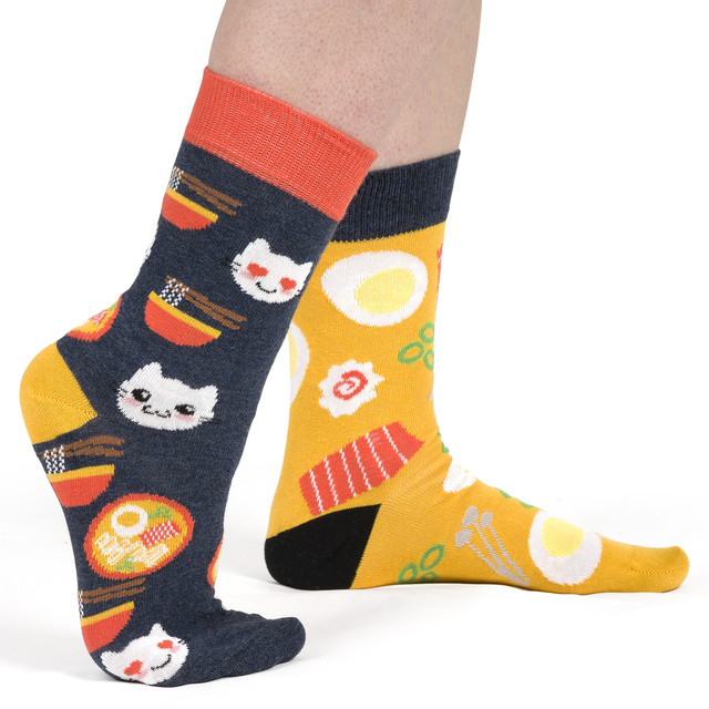 Set de 5x SOXO coloridos calcetines de mujer con pizza