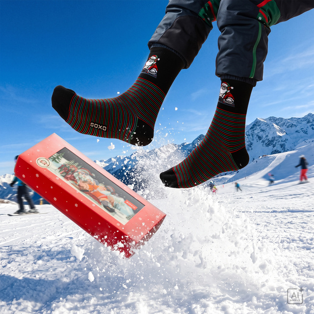 Calcetines Papá Noel Travieso DJ pack de 3 pares
