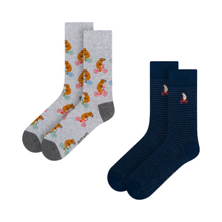 Calcetines de ciclismo SOXO para hombre con forma de carpincho - 2