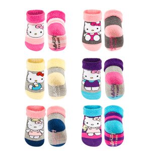 6x Coloridos calcetines de bebé SOXO Hello Kitty hechos de ABS