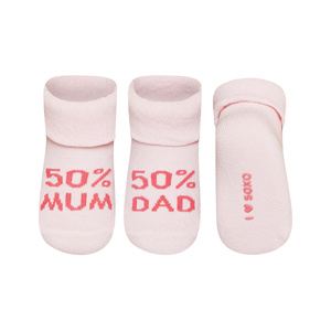 Calcetines de bebé SOXO rosas con inscripciones de regalo
