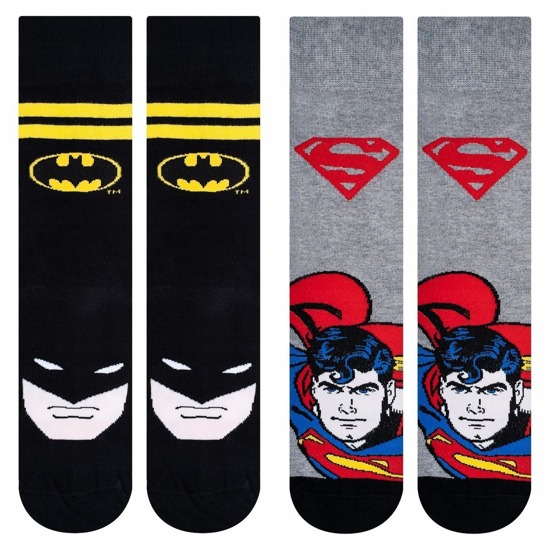 Calcetines DC Comics Batman/Superman para hombre - 3 pares